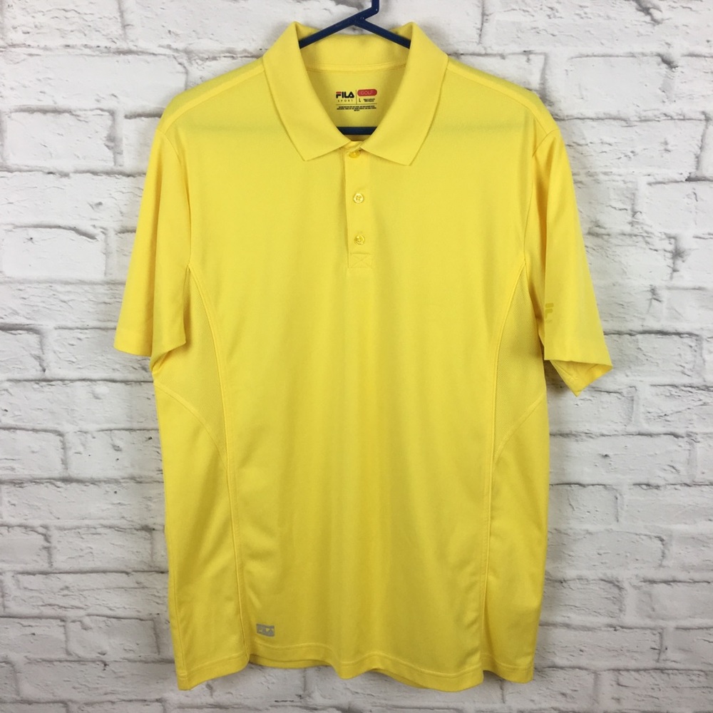 Fila Sport men’s polo golf shirt yellow large